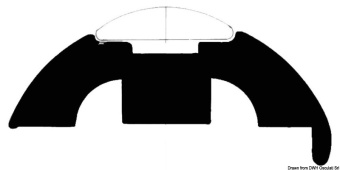 Osculati 44.480.18 - White PVC Profile Base 40 mm (24 m)
