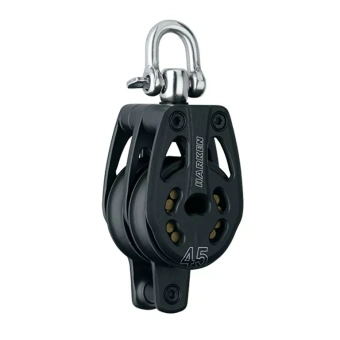 Harken 3394 - 45mm Black Magic 2-Sheave Aluminum Block Swivel, Becket