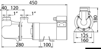 Osculati 50.229.25 - CEM Sbr Self-Priming Electric Pump With Bronze Single Screw