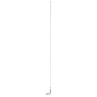 Shakespeare 5206-C - VHF Antenna White Fibreglass Economy - Chromed Brass Ferrule 6dB 2.4m