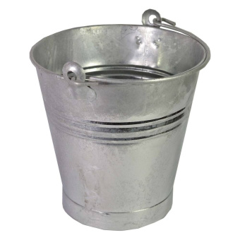 Bucket Galvanized Steel Zinc Coloured Heavy Model 11 L