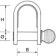 Allpa Stainless Steel Shackle, Ø5mm, B=12mm, H=17mm (Breaking Load 1050kg)