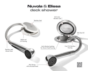 Osculati 15.304.00 - Elissa Deck Shower with Keji Shower PVC Hose 2.5m