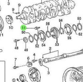Nanni Diesel 970312150 - Crankshaft and Piston Bolt for T4.155 and 4.380TDI Engines