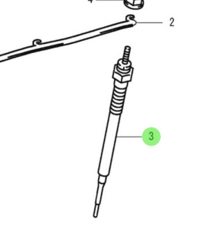 Nanni Diesel 970316195 - Glow Plug Assembly for T4.270 and T4.230 Engines
