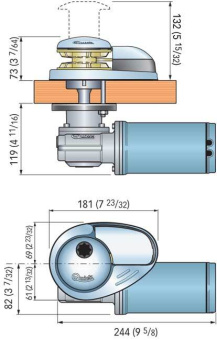 Quick DP1 - Vertical Windlass 300W/12V/6mm With Gypsy and Drum
