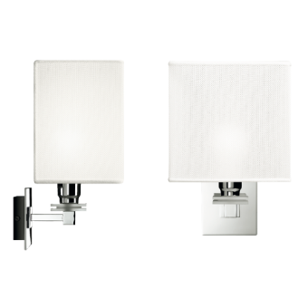 BCM Wall Light Maestra+Switch Satin Nickel E14