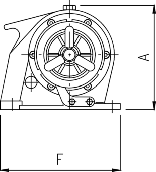 Lofrans Manual Windlass Horizontal, Model 'Royal', 8mm, With Drum