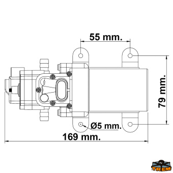 Trem P1638022 - Low-Consumption Fresh Water Pump Flow 3,8 Lt/Min