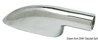 Osculati Chromed Brass Shaped Handrail Bracket, Ø22 mm