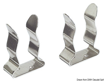 Osculati 34.356.00 - Stainless Steel Spring Clips, Suitable For Holding Boat Hooks, Fishing Poles, Etc.