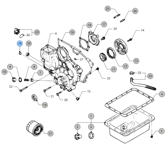 Vetus STM1156 - Cape Sealing for Oil Sump and Oil Pump