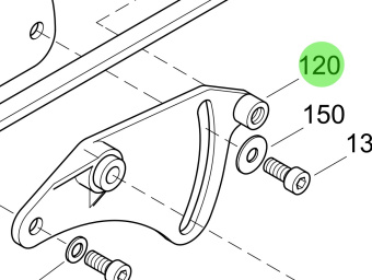 Steyr 2205513-0 - Tensioner Bracket for MO266K43 Engines