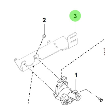 Bukh 00700-BS156 - Accelerator Position Sensor Support Bracket for S270J Engines
