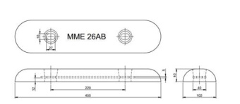 MME Hull/Rudder Anode Aluminium MME26AB