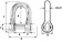 Wichard Captive Pin D Shackle - Dia 8 mm