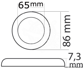 Osculati 13.441.02 - Procion On-Board LED Spot Lamp (Warm Daylight), 12/24 V With Central Switch