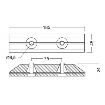 Tecnoseal Zinc Plate For Engine Ref. 6U445251-00