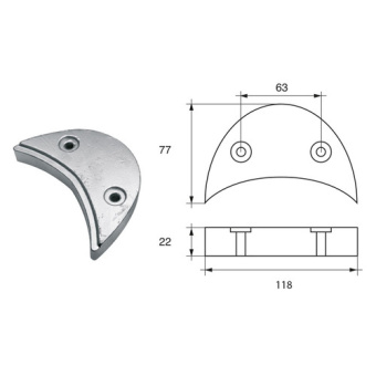 Bukh PRO L8147302 - Anode F/JOHNSON/EVINRUDE EngineS