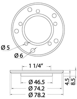 Diesel/Water Level Sender - 0 - 190 Ohm, 820 mm