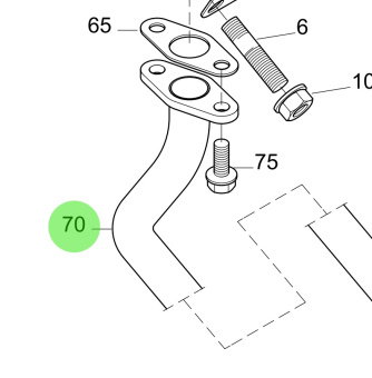 Steyr 2178304-0 - Oil Return Tube Assembly for Steyr MO-Series Engines