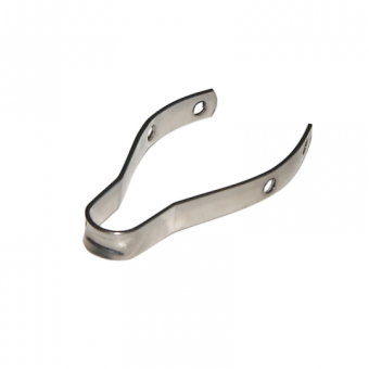Viadana Stainless Steel V-Plate for Boom Block Mounting, 4-Hole, Length 80 mm