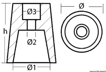 Osculati 43.245.00 - Radice Axis Line Anode Ø 61 mm