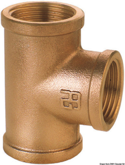Osculati 17.562.09 - Guidi bronze F-F-F T-fitting 3"
