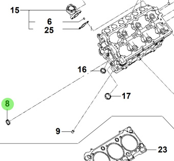 Bukh 22132-3A000 - Circular Packing for S270J Cylinder Heads