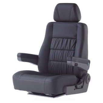 Helmsman's Seat San Diego Dark Grey Leather Without Base