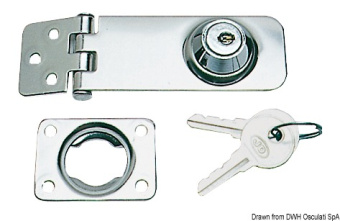 Osculati 38.978.00 - Locking Hasp with Key 80x30 mm