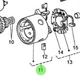 Nanni Diesel 970307584 - Starter Motor Yoke for HE and N2 Engines