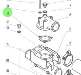 Nanni Diesel 970310726 - Heat Exchanger Gasket for TDI and N4 Series Engines