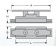 Antal 623.412 - Aluminum Adjustable Cleat For T-Track 40x8, Stop Pin Ø14mm