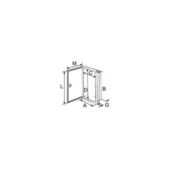 Nuova Rade 195263 - Case For Toilet Paper W/ Door, 160x160mm, White
