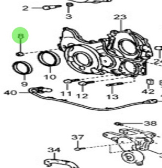 Nanni Diesel 970312061 - Nut for T4 Series Engine Assemblies