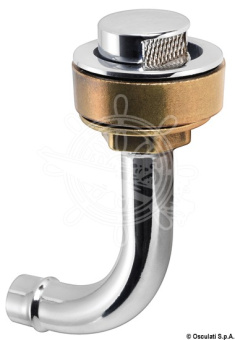 Osculati 20.285.04 - Fuel Vent Chromed Brass Elbow 90° Left 20 mm