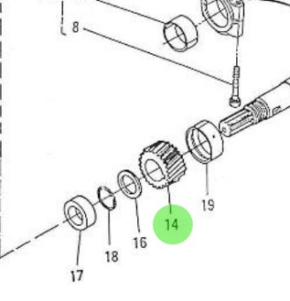 Nanni Diesel 970491520 - Crankshaft Gear for HE Series Engines
