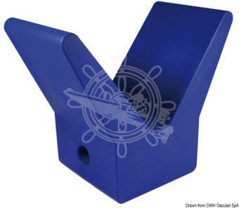 Osculati 02.029.80 - Blue Rubber Bow Stop 105 x 67 x 124 mm