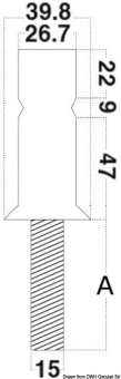 Osculati 41.173.30 - Stanchion Base AISI316 30 x 2 mm