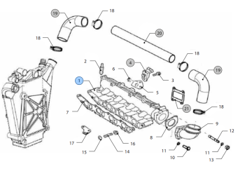 Vetus VFP01297 - Intake Manifold Assembly