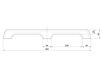 Eude Handrail 2-Loop Teak