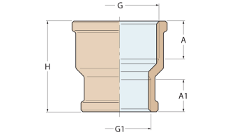 Guidi Reducing Socket 1/2"x1/4"