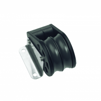Barton N03250 - Double Upright Block Size 3 45mm – Plain Bearing, 2x Ø45mm Sheaves, Max Rope 10mm