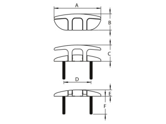 Talamex Folding Cleat Aerofold 165mm Stud