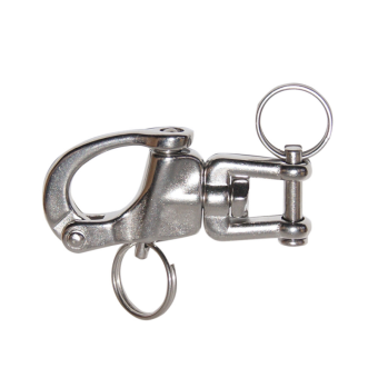 AISI 316 Snap Shackle With Swivel Fork 70 mm