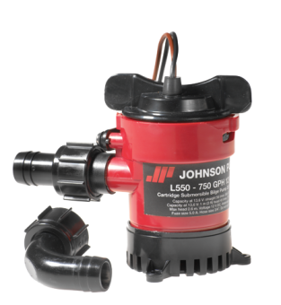 Johnson Pump 32-1650-01-24 - L-series Bilge Pump (Cartridge Type) L650, 24V/1.6A, 61l/min, Max Head Height 3.5m