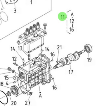 Nanni Diesel 970313635 - I/P Housing Assembly for N4.115 Engines