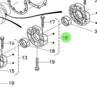 Nanni Diesel 970313504 - Main Bearing Case Assembly for N4 Series Engines