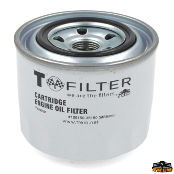 Trem N0114089 - Yanmar Oil Filter OEM 129150-35150 Diameter 89 mm